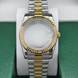 IC016 39mm NH35 NH36 CASE SET Watch Homage Gold flute bezel two tone color