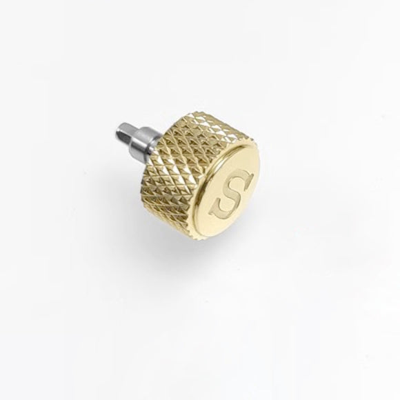 SKX007 Knurled Crown: Polished Gold With S