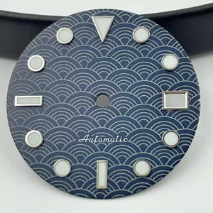 Watch Dial: SKX007 Dial TBG Shell Texture Blue