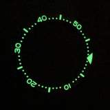 SKX007  Swiss lumed insert - Matt -Green Lume